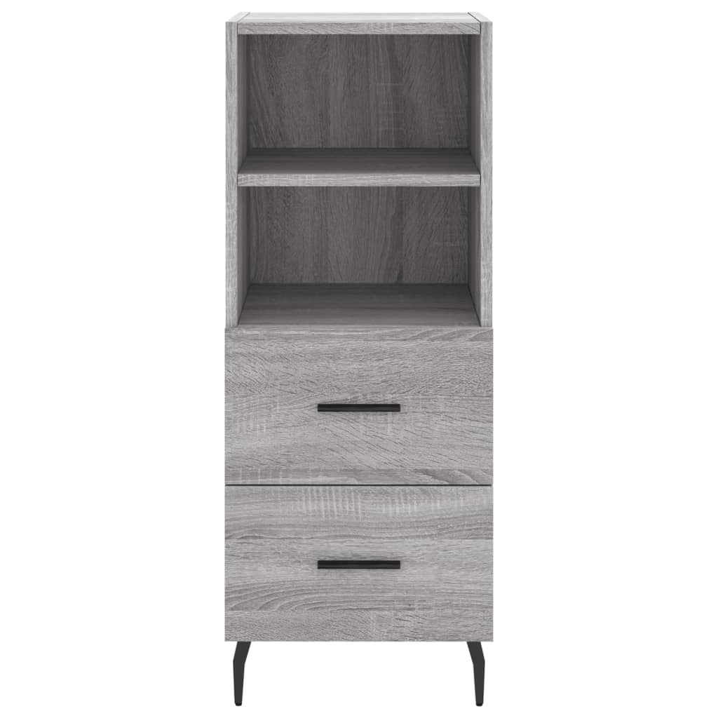 Highboard Grey Sonoma 34.5x34x180 cm Engineered Wood