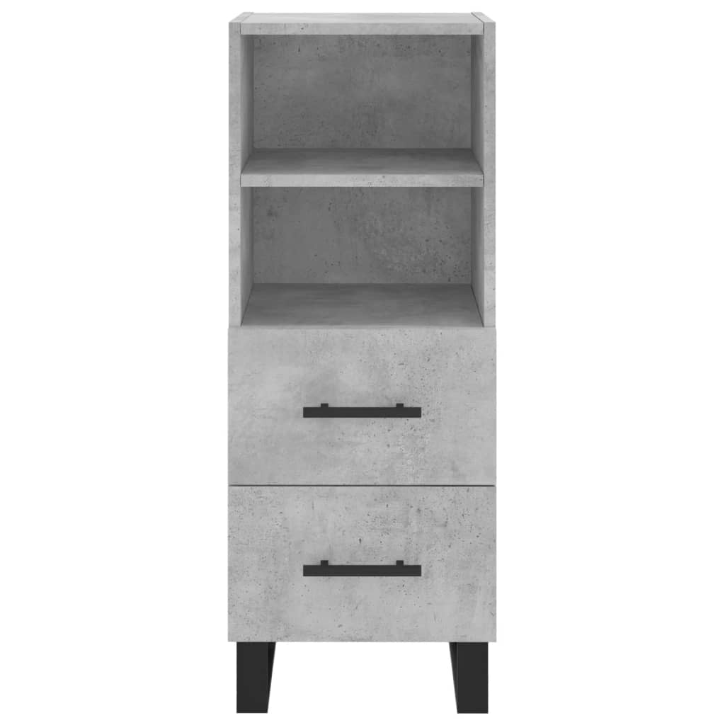 Highboard Concrete Grey 34.5x34x180 cm Engineered Wood