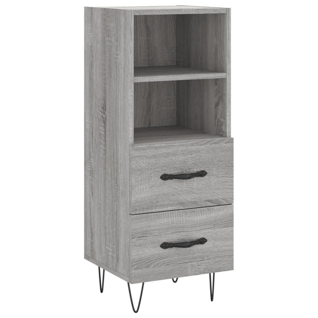 Highboard Grey Sonoma 34.5x34x180 cm Engineered Wood