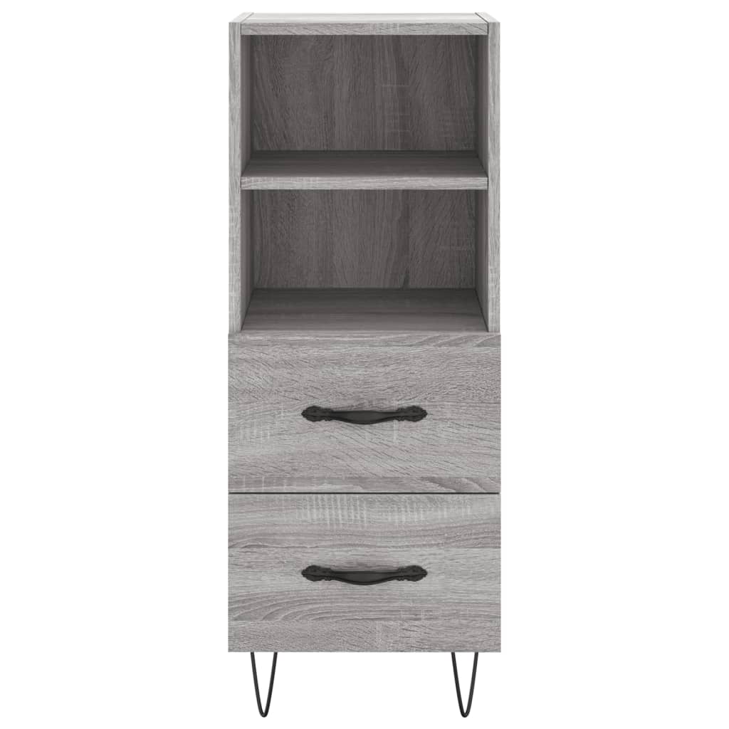 Highboard Grey Sonoma 34.5x34x180 cm Engineered Wood