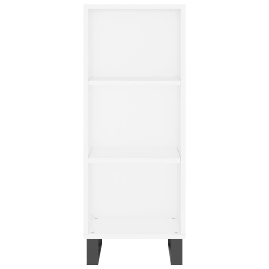 Highboard White 34.5x34x180 cm Engineered Wood