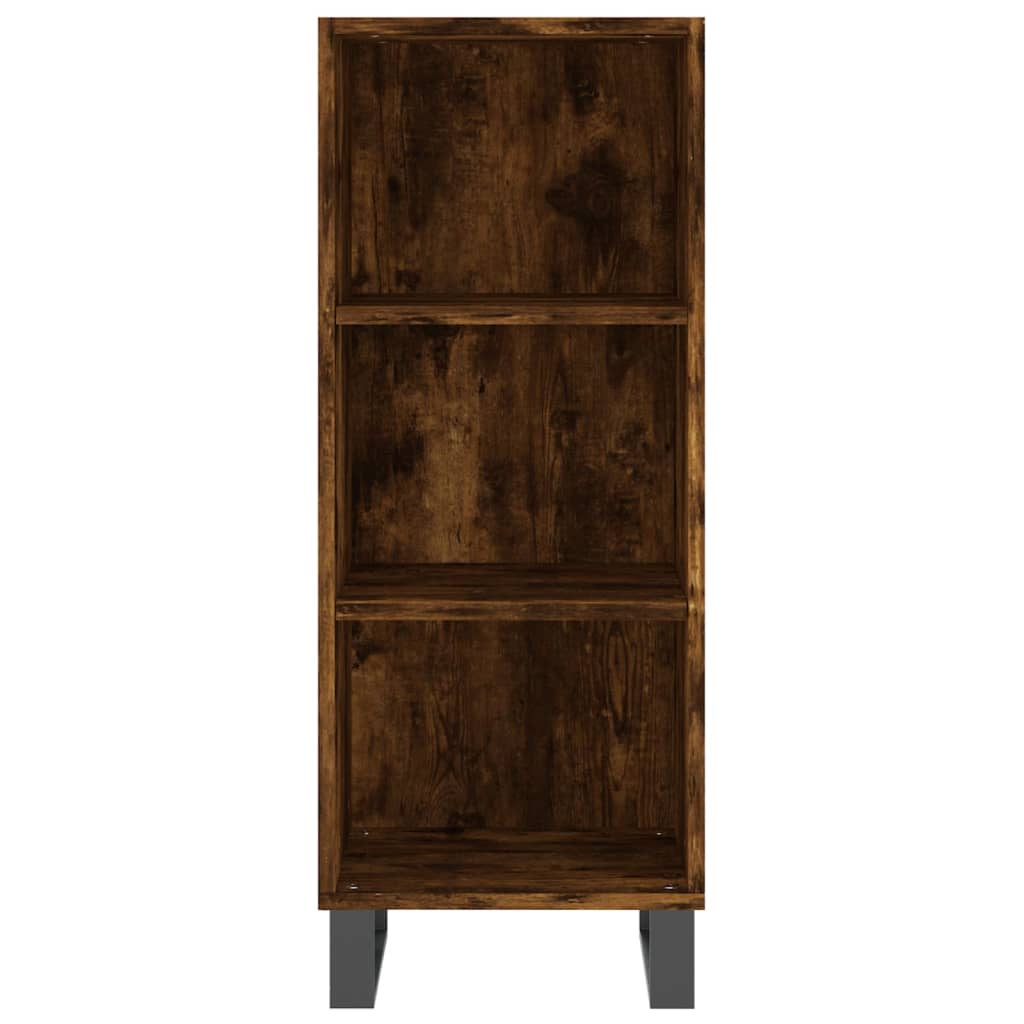 Highboard Smoked Oak 34.5x34x180 cm Engineered Wood