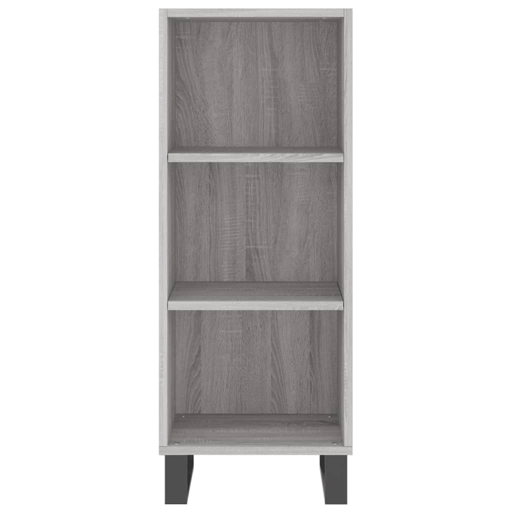Highboard Grey Sonoma 34.5x34x180 cm Engineered Wood