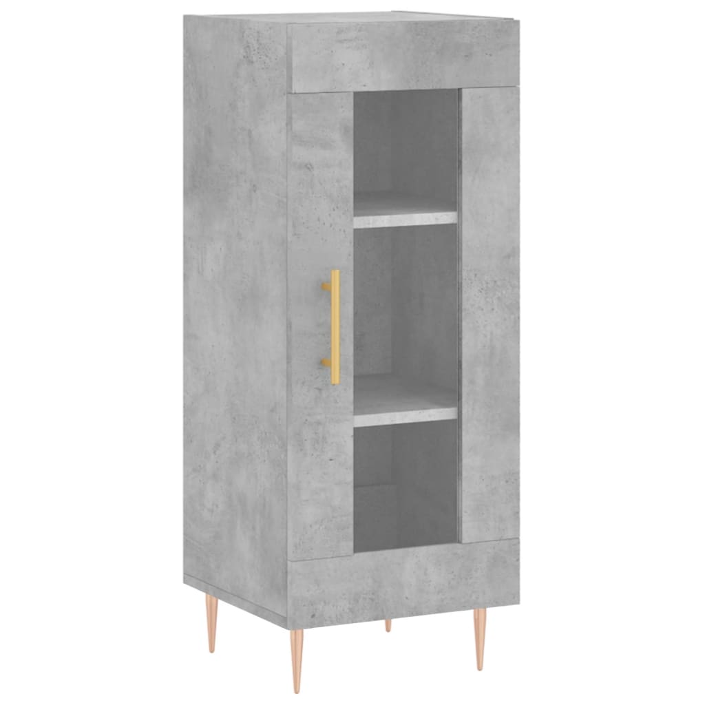 Highboard Concrete Grey 34.5x34x180 cm Engineered Wood