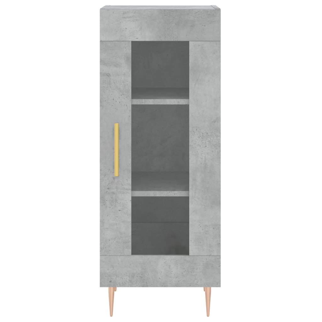 Highboard Concrete Grey 34.5x34x180 cm Engineered Wood
