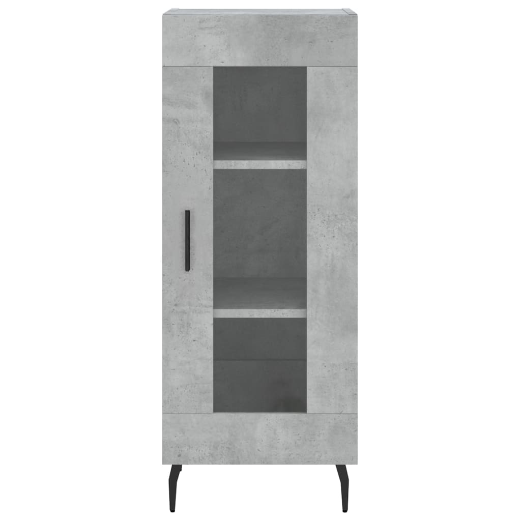 Highboard Concrete Grey 34.5x34x180 cm Engineered Wood