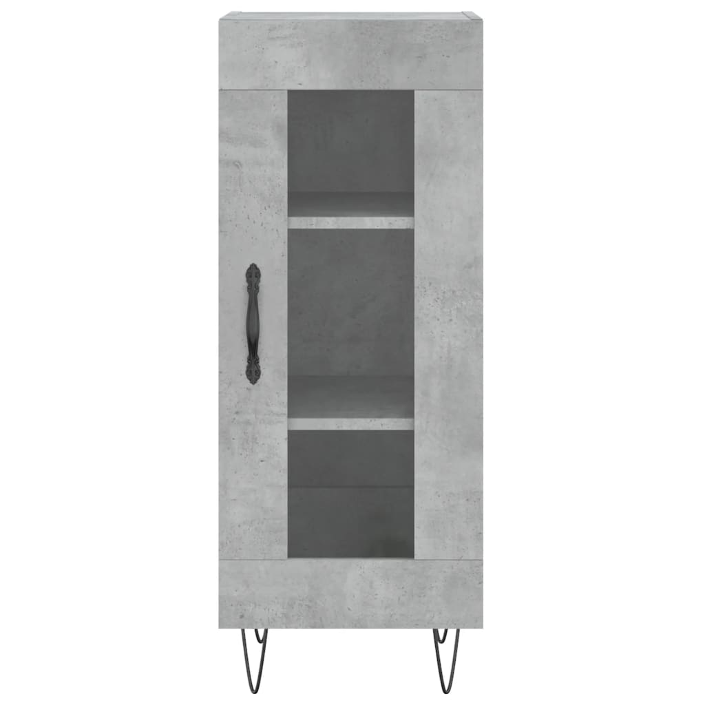 Highboard Concrete Grey 34.5x34x180 cm Engineered Wood