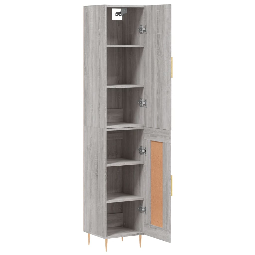 Highboard Grey Sonoma 34.5x34x180 cm Engineered Wood