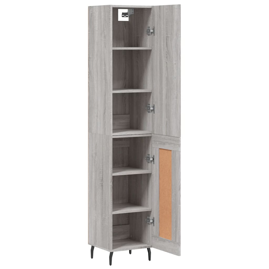 Highboard Grey Sonoma 34.5x34x180 cm Engineered Wood