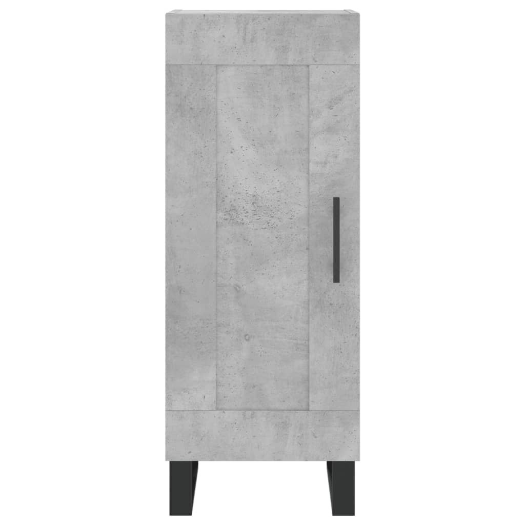 Highboard Concrete Grey 34.5x34x180 cm Engineered Wood
