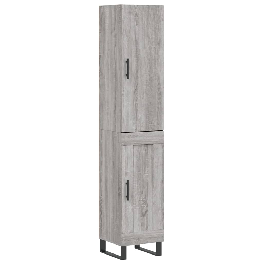 Highboard Grey Sonoma 34.5x34x180 cm Engineered Wood