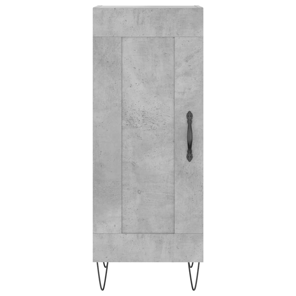 Highboard Concrete Grey 34.5x34x180 cm Engineered Wood
