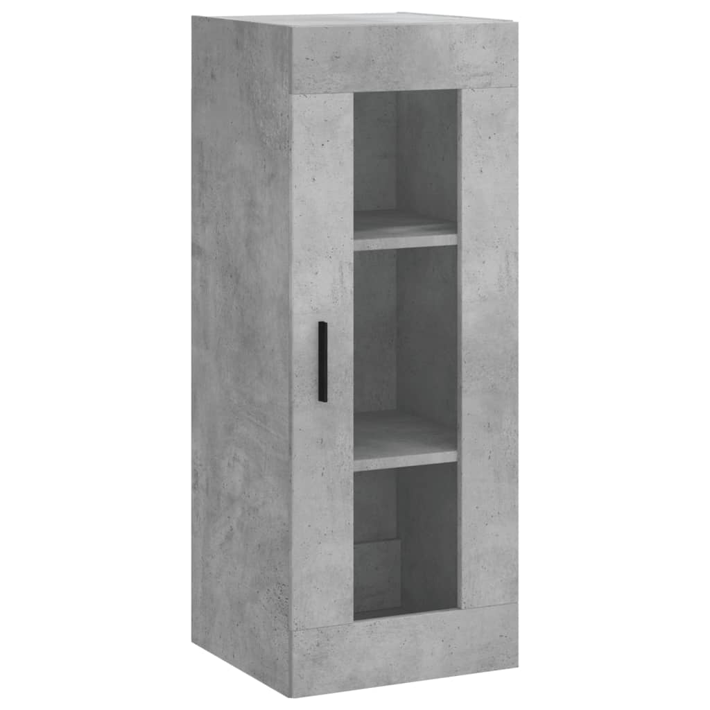 Highboard Concrete Grey 34.5x34x180 cm Engineered Wood