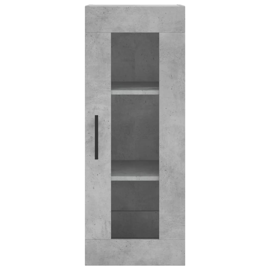 Highboard Concrete Grey 34.5x34x180 cm Engineered Wood