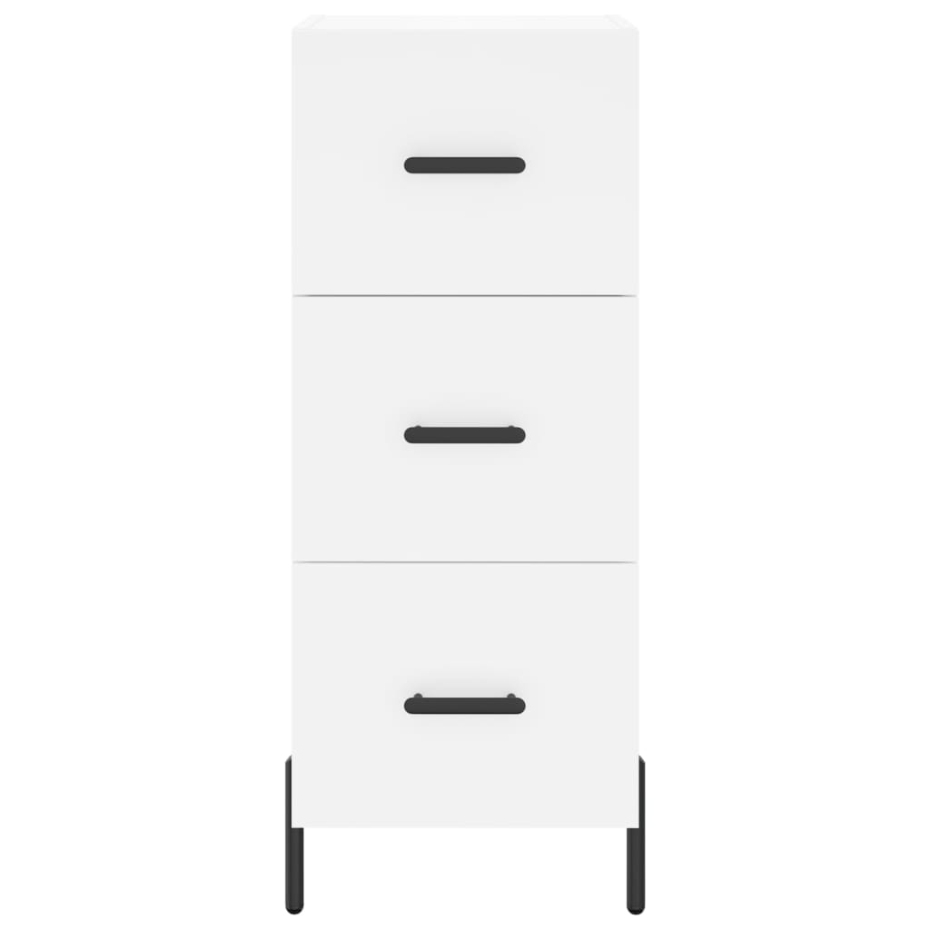 Highboard White 34.5x34x180 cm Engineered Wood