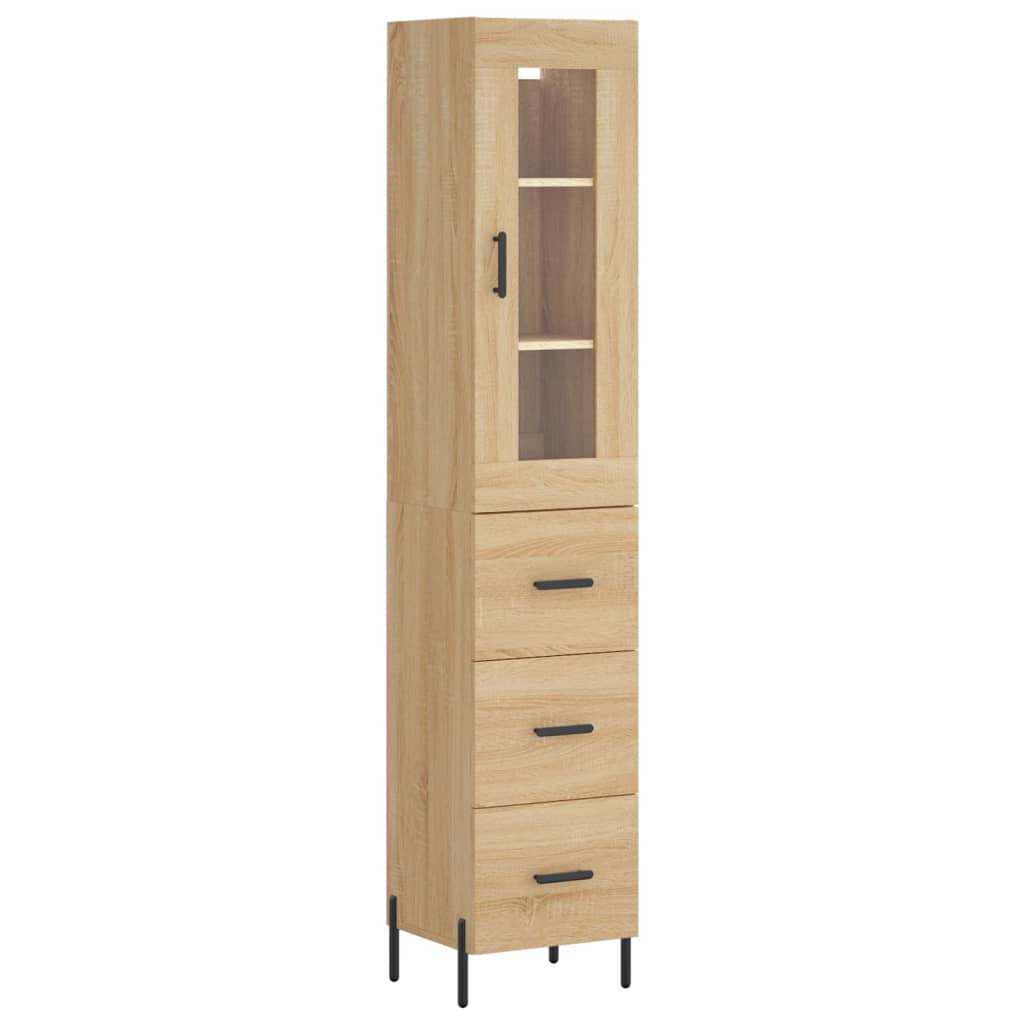 Highboard Sonoma Oak 34.5x34x180 cm Engineered Wood
