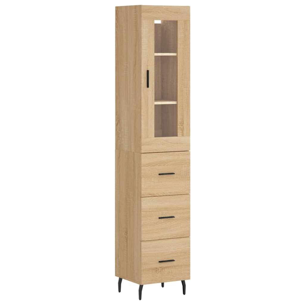Highboard Sonoma Oak 34.5x34x180 cm Engineered Wood