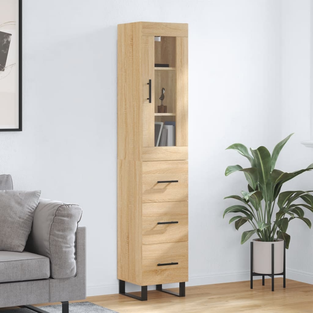 Highboard Sonoma Oak 34.5x34x180 cm Engineered Wood