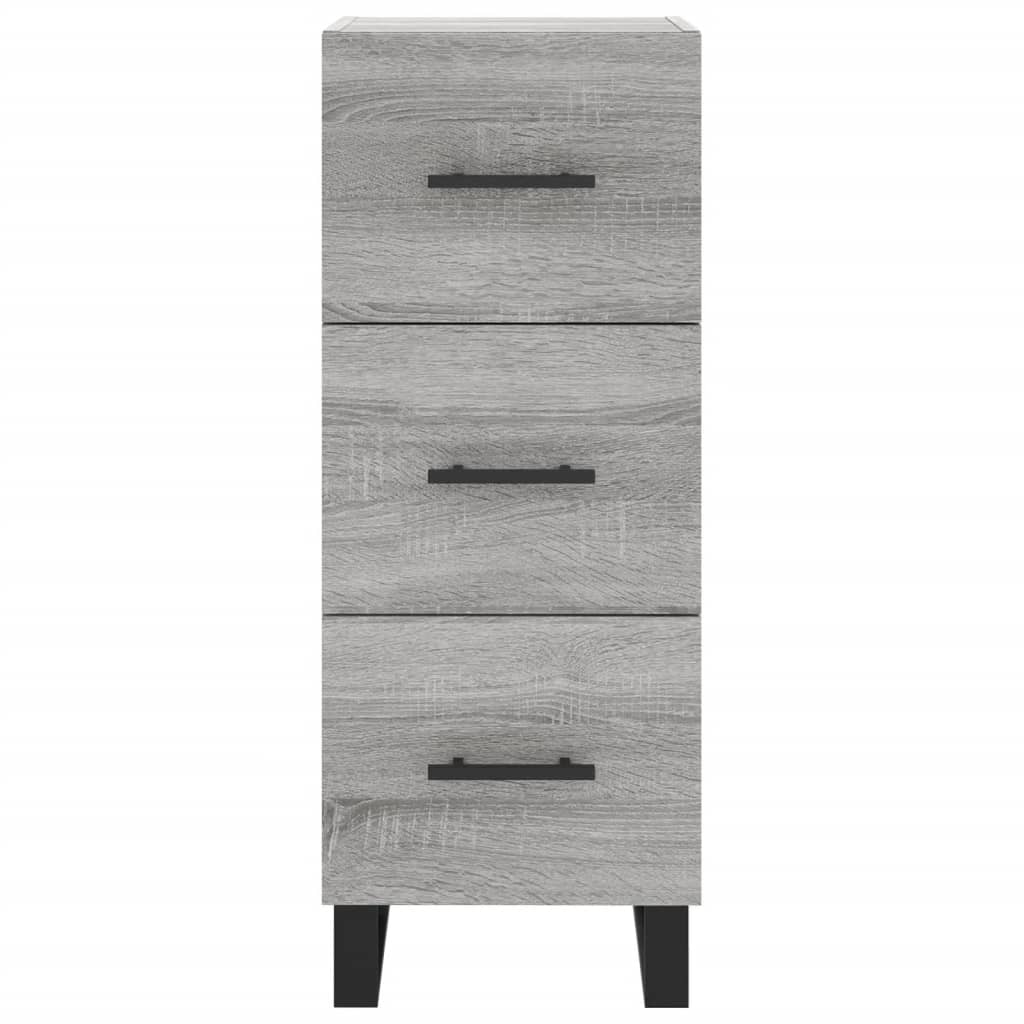 Highboard Grey Sonoma 34.5x34x180 cm Engineered Wood