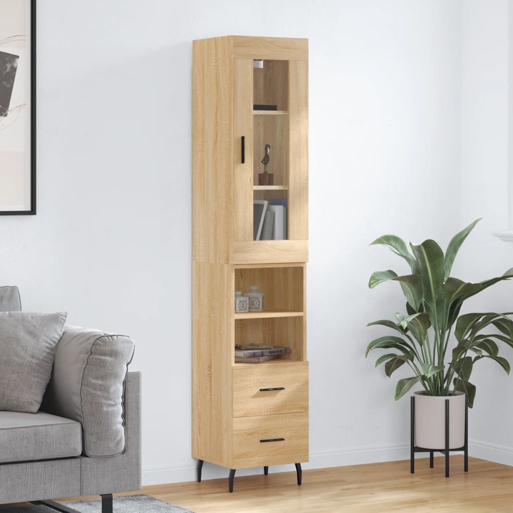 Highboard Sonoma Oak 34.5x34x180 cm Engineered Wood