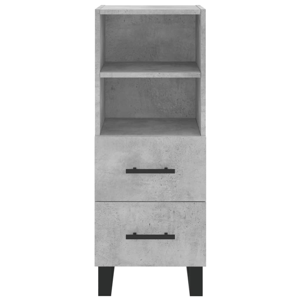 Highboard Concrete Grey 34.5x34x180 cm Engineered Wood