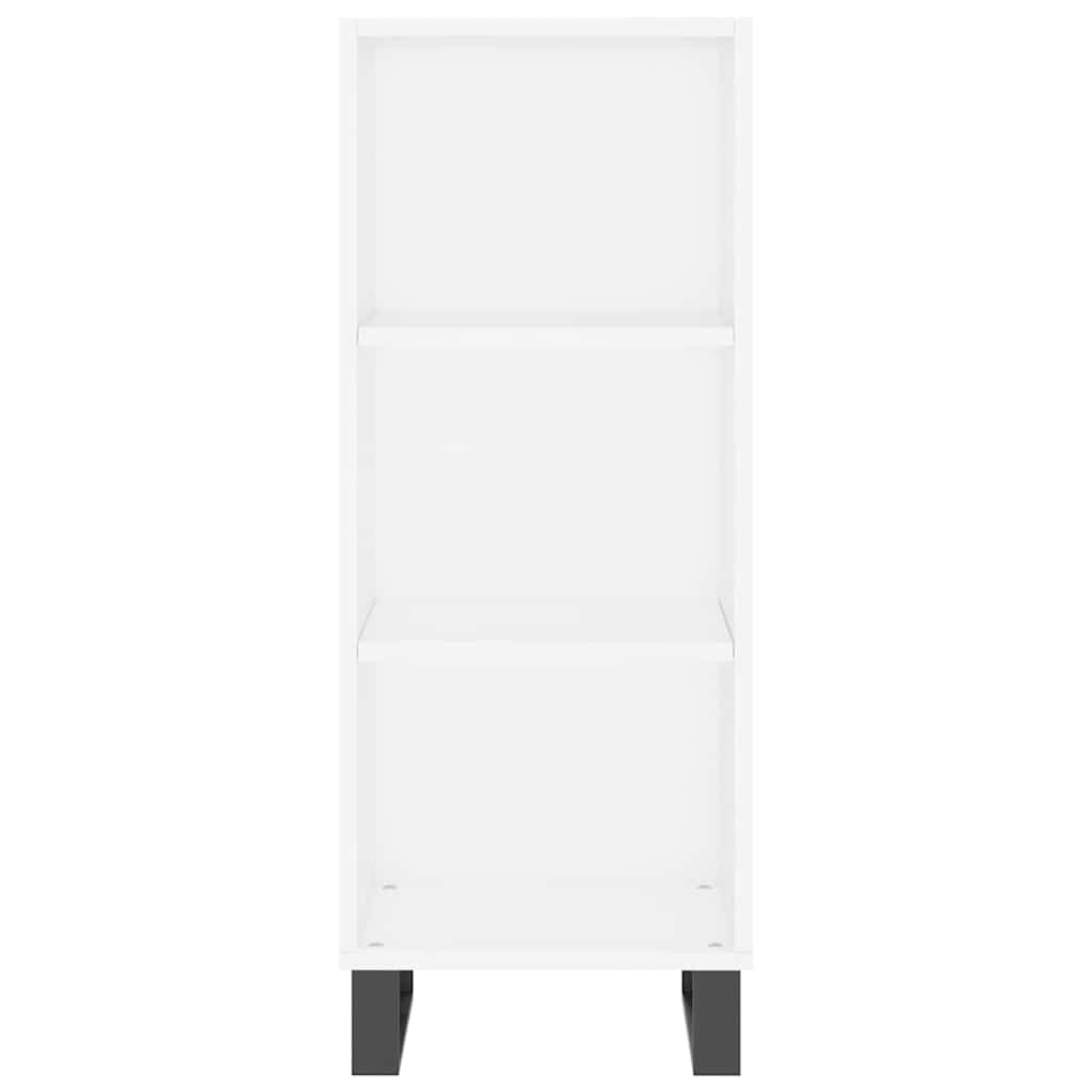 Highboard White 34.5x34x180 cm Engineered Wood