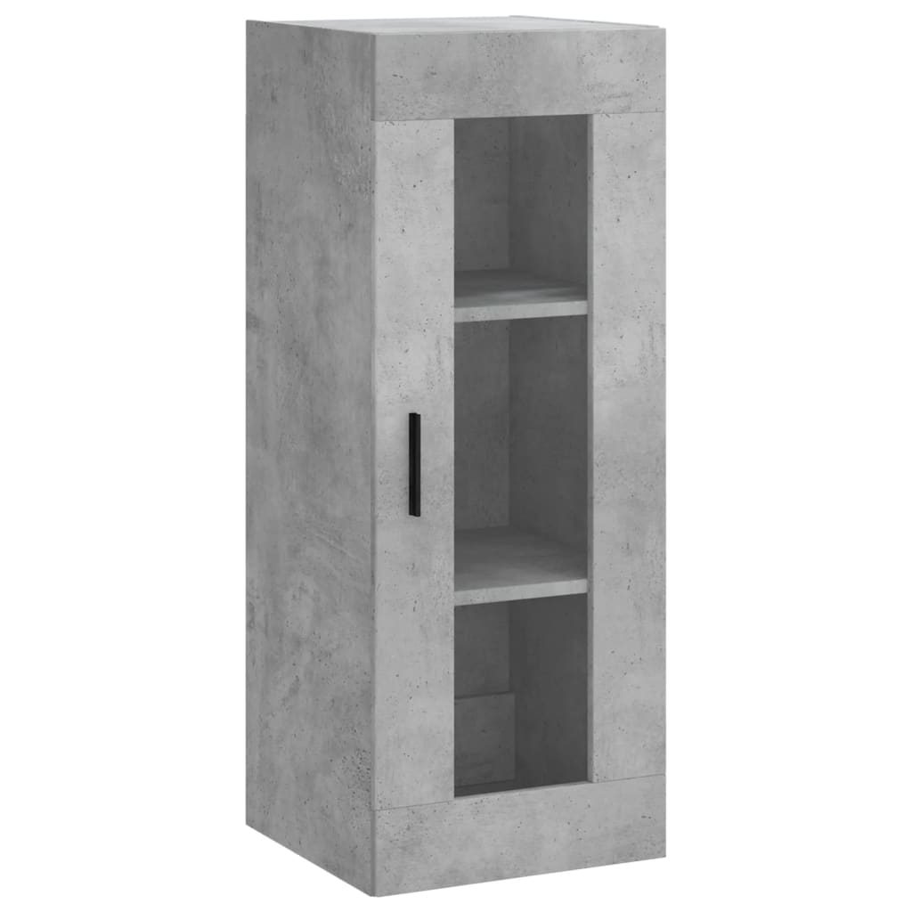 Highboard Concrete Grey 34.5x34x180 cm Engineered Wood