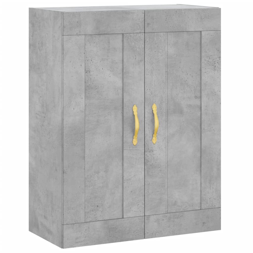 Highboard Concrete Grey 69.5x34x180 cm Engineered Wood