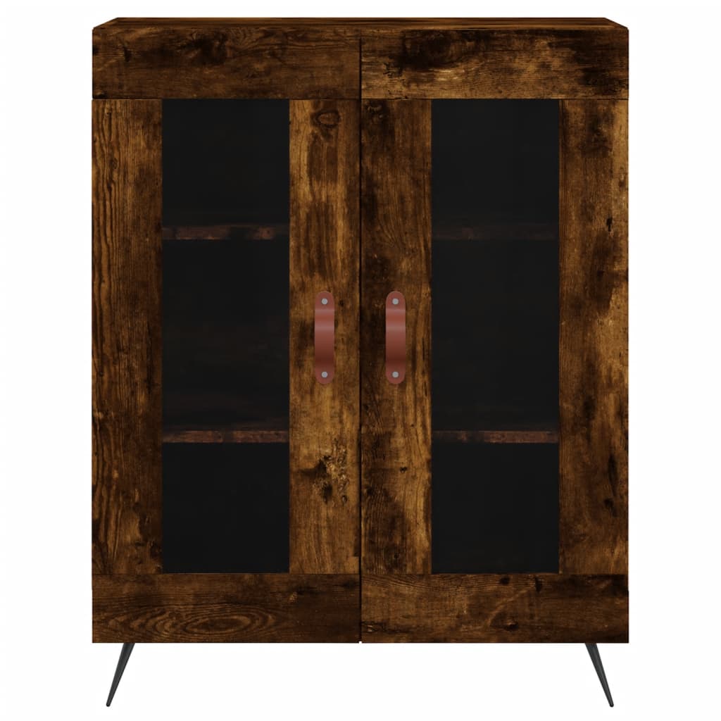 Highboard Smoked Oak 69.5x34x180 cm Engineered Wood