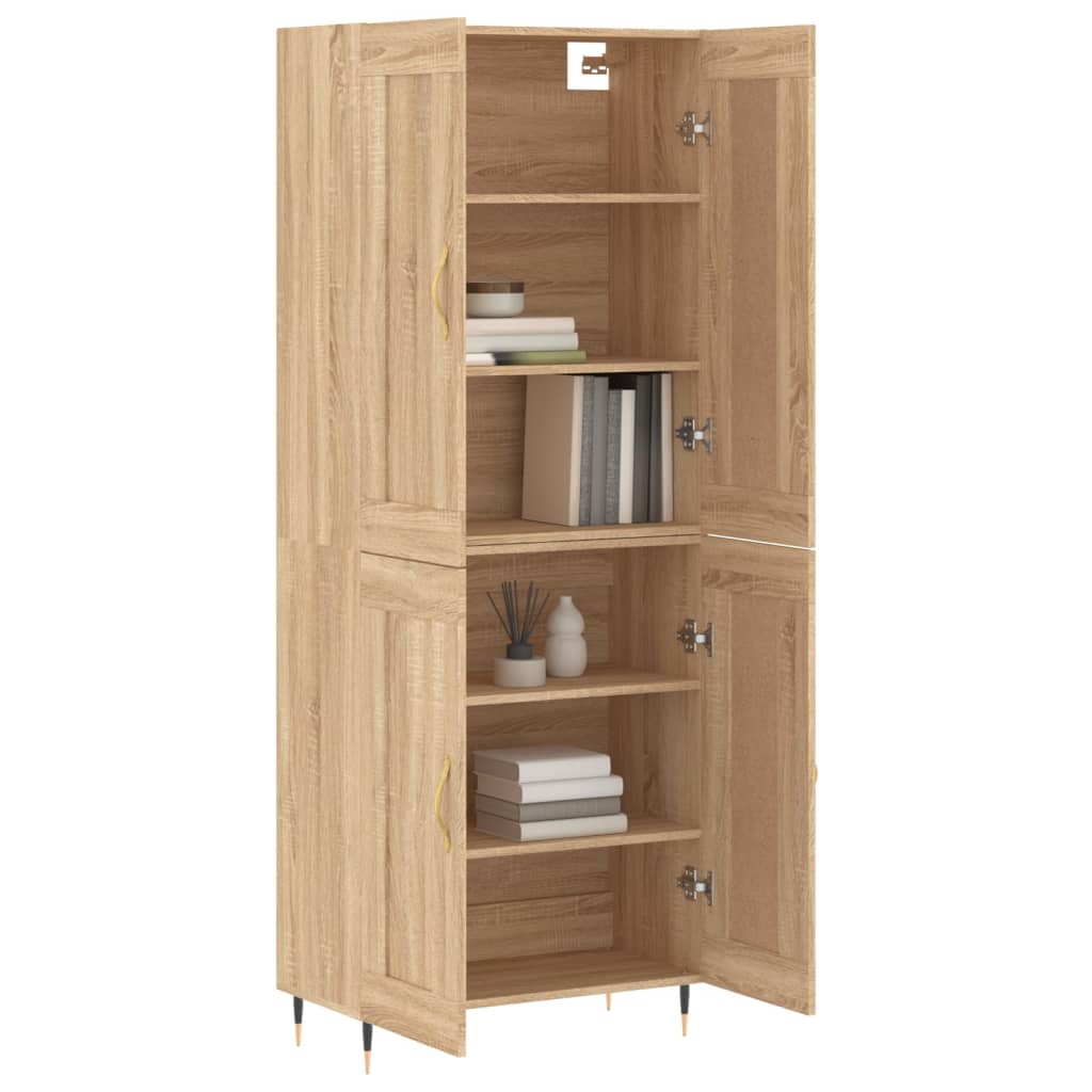 Highboard Sonoma Oak 69.5x34x180 cm Engineered Wood