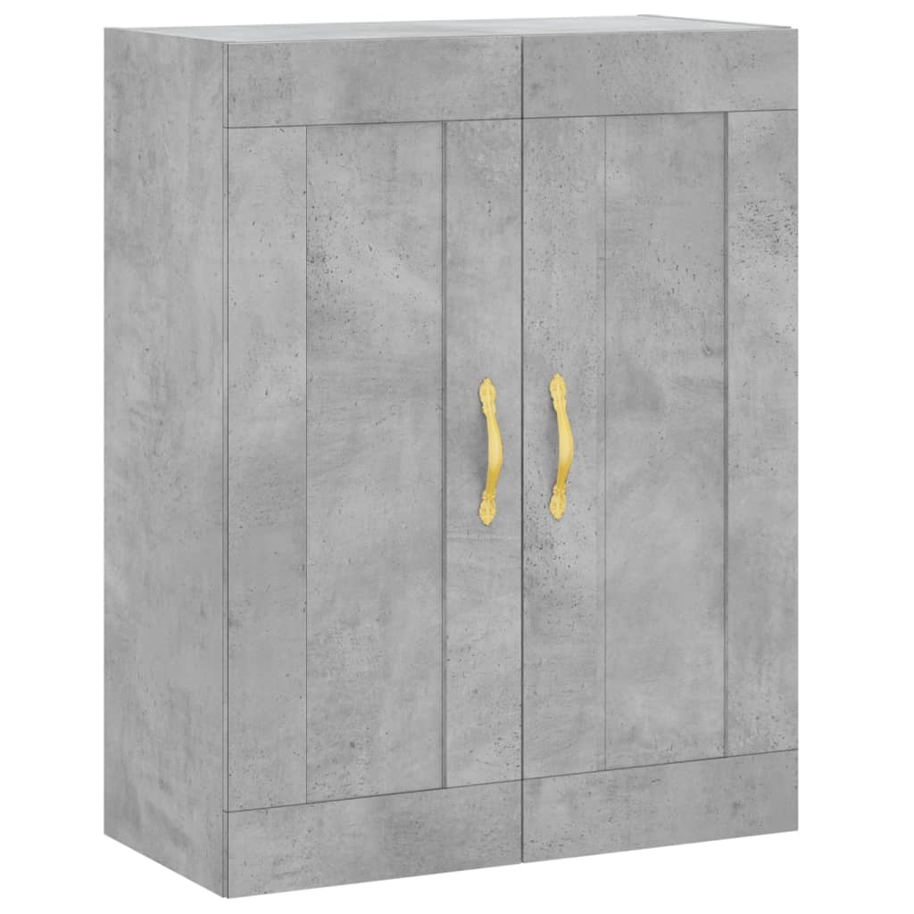 Highboard Concrete Grey 69.5x34x180 cm Engineered Wood