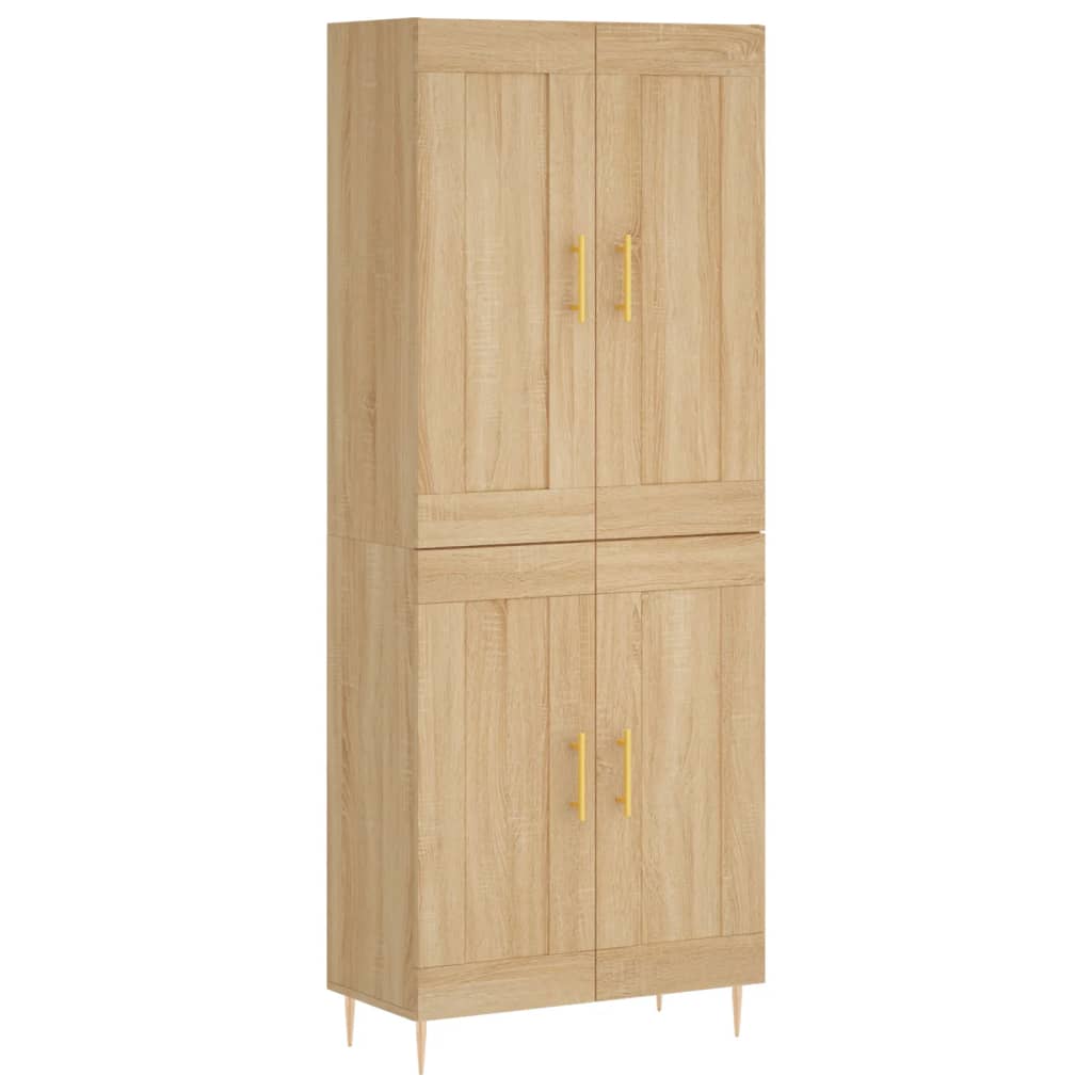 Highboard Sonoma Oak 69.5x34x180 cm Engineered Wood