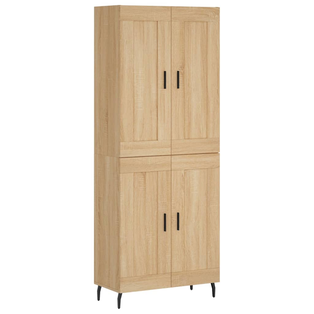 Highboard Sonoma Oak 69.5x34x180 cm Engineered Wood