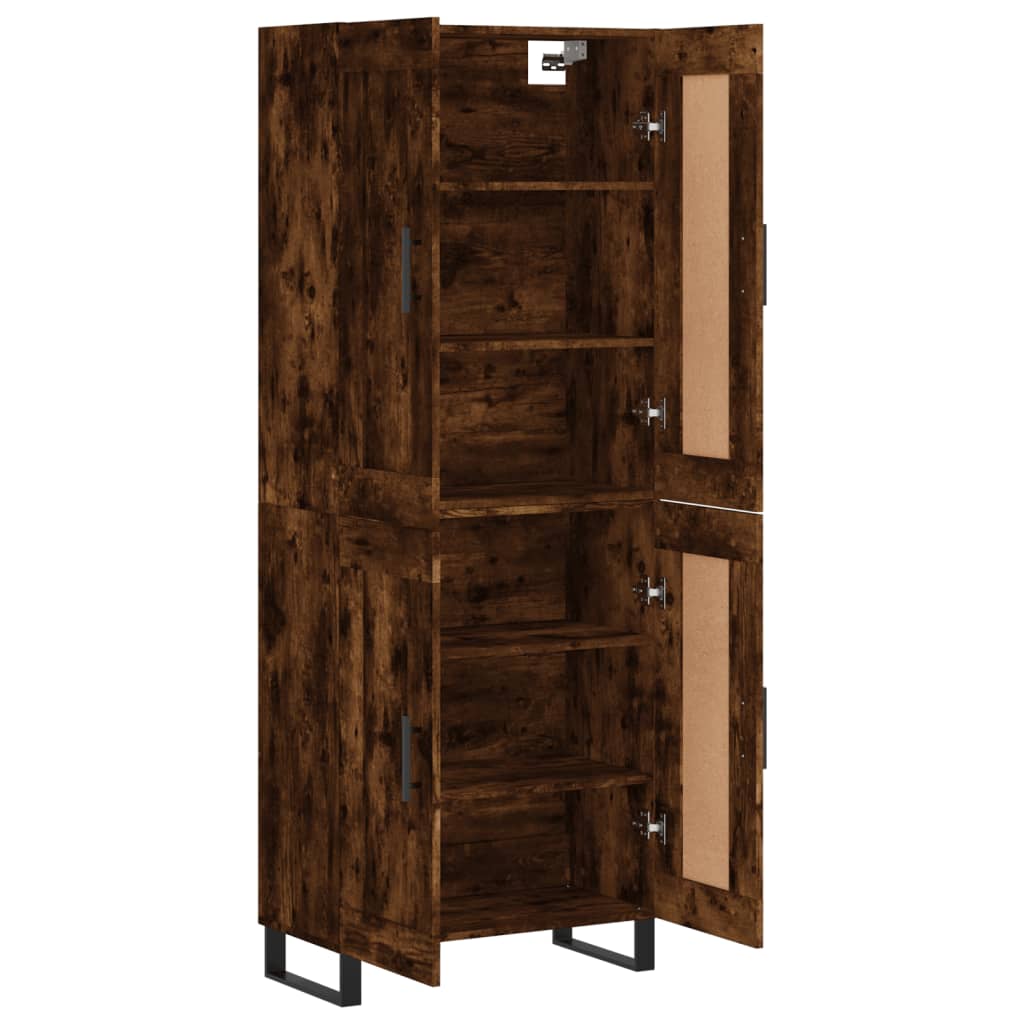 Highboard Smoked Oak 69.5x34x180 cm Engineered Wood