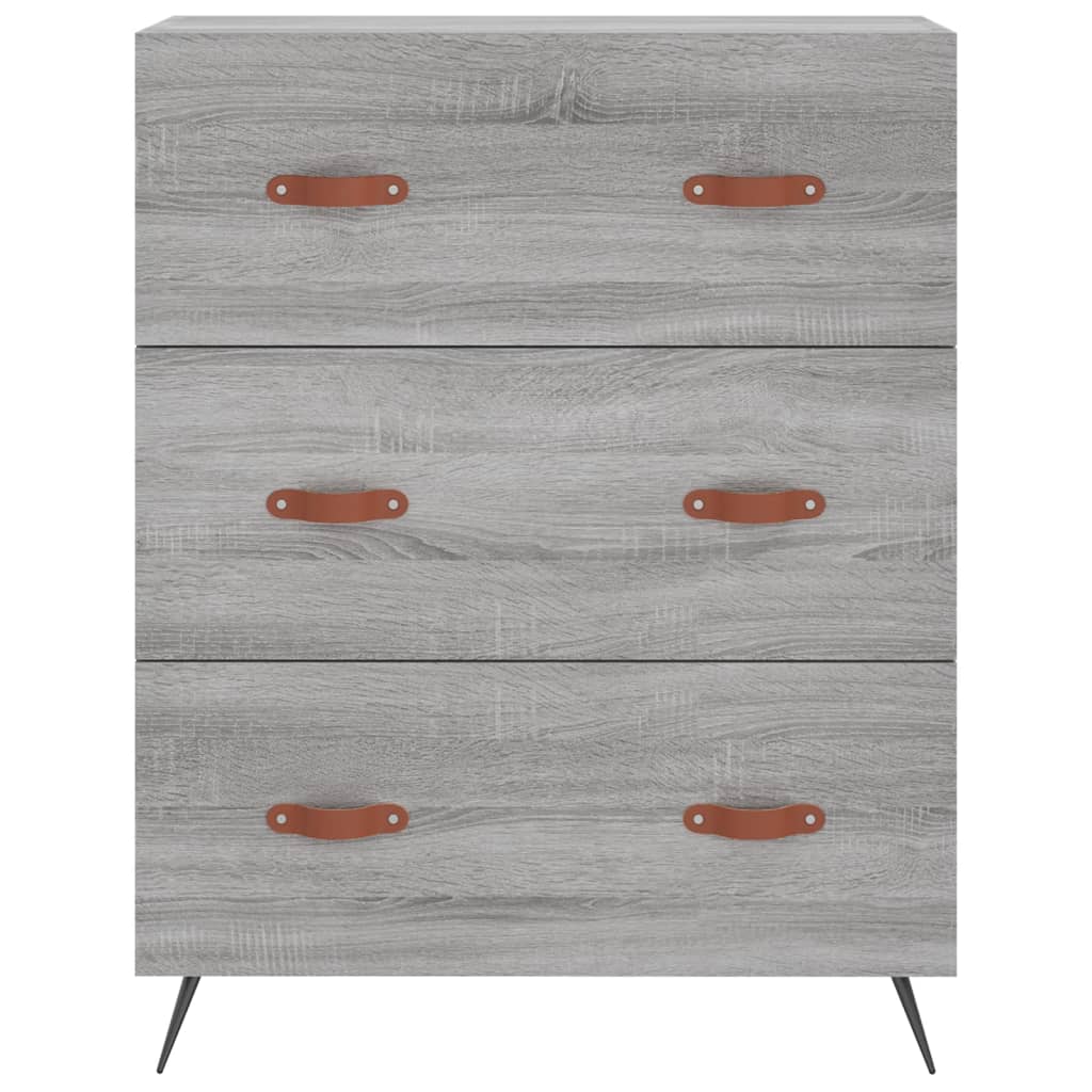 Highboard Grey Sonoma 69.5x34x180 cm Engineered Wood
