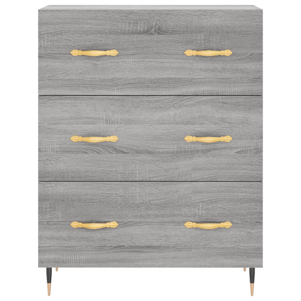 Highboard Grey Sonoma 69.5x34x180 cm Engineered Wood
