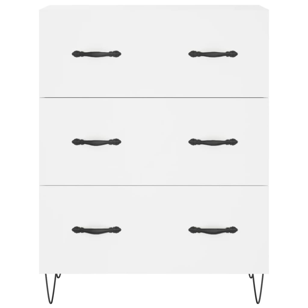 Highboard White 69.5x34x180 cm Engineered Wood