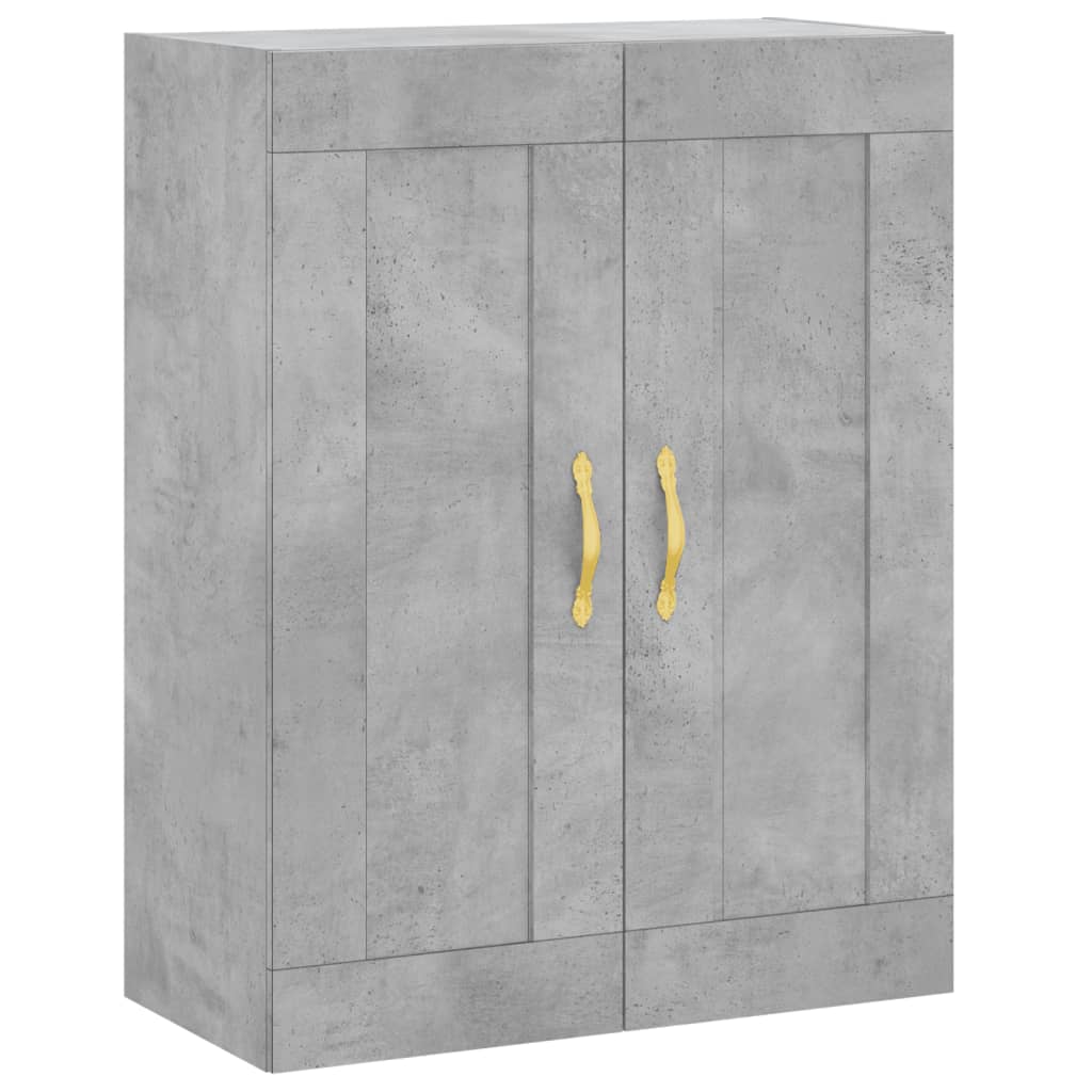 Highboard Concrete Grey 69.5x34x180 cm Engineered Wood