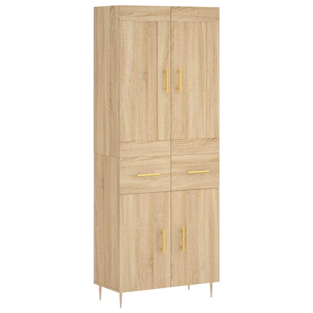 Highboard Sonoma Oak 69.5x34x180 cm Engineered Wood
