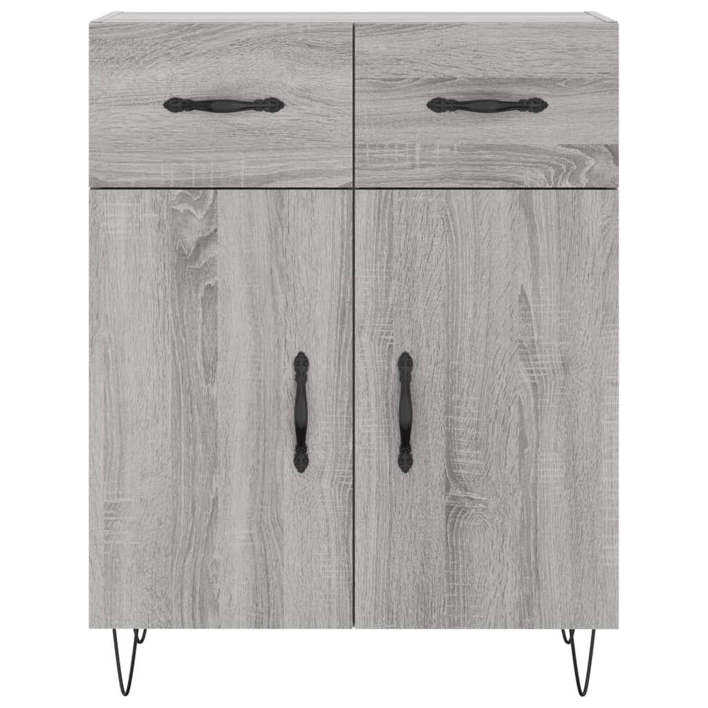 Highboard Grey Sonoma 69.5x34x180 cm Engineered Wood