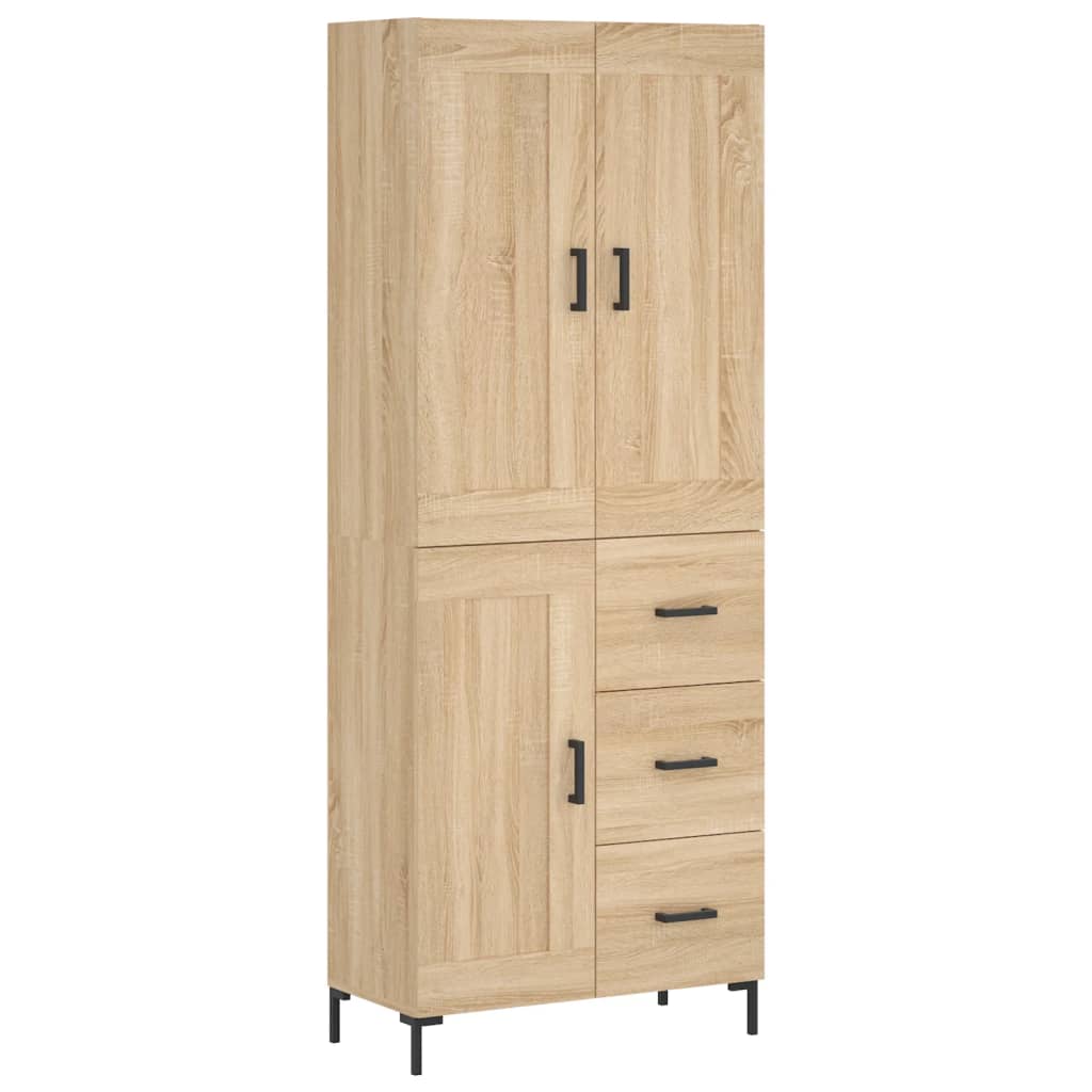 Highboard Sonoma Oak 69.5x34x180 cm Engineered Wood