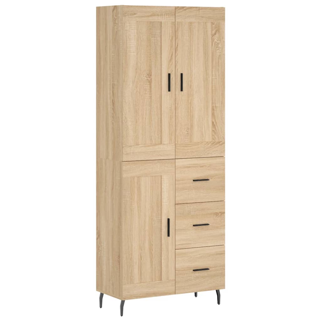 Highboard Sonoma Oak 69.5x34x180 cm Engineered Wood