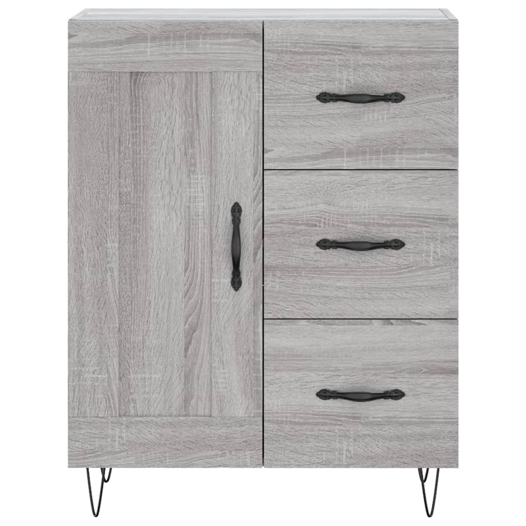 Highboard Grey Sonoma 69.5x34x180 cm Engineered Wood
