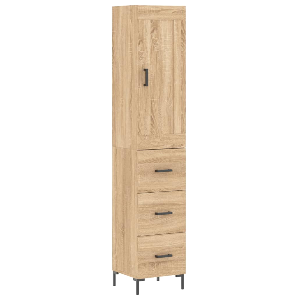Highboard Sonoma Oak 34.5x34x180 cm Engineered Wood