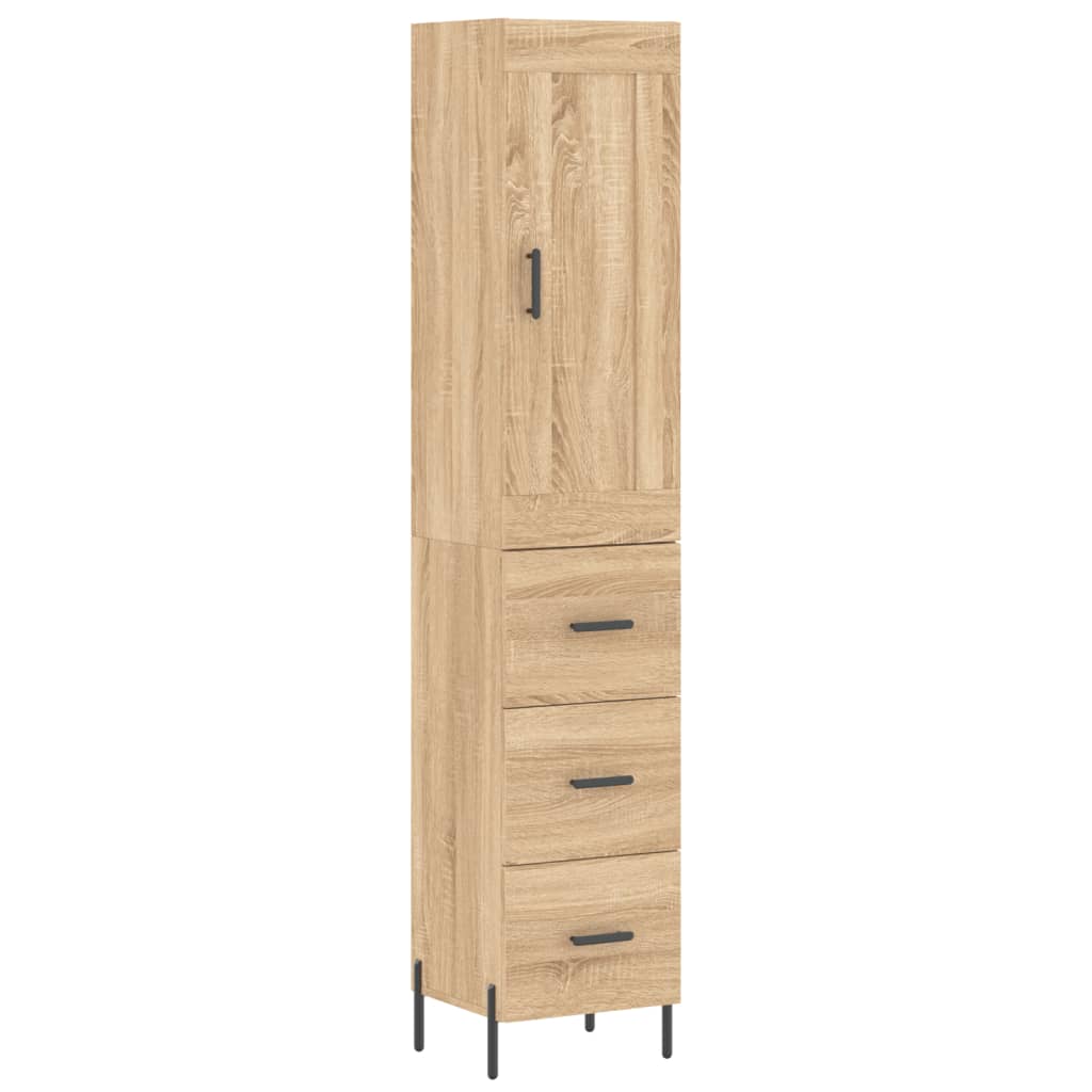 Highboard Sonoma Oak 34.5x34x180 cm Engineered Wood