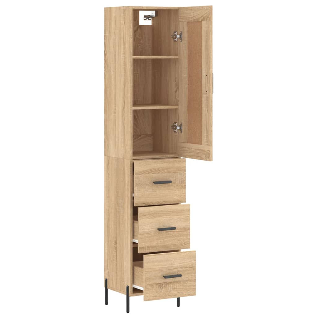 Highboard Sonoma Oak 34.5x34x180 cm Engineered Wood
