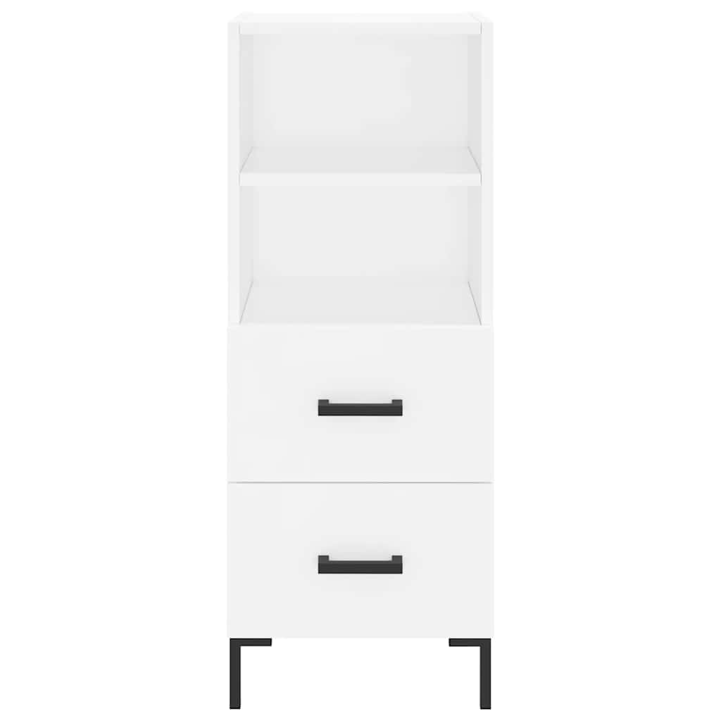 Highboard White 34.5x34x180 cm Engineered Wood