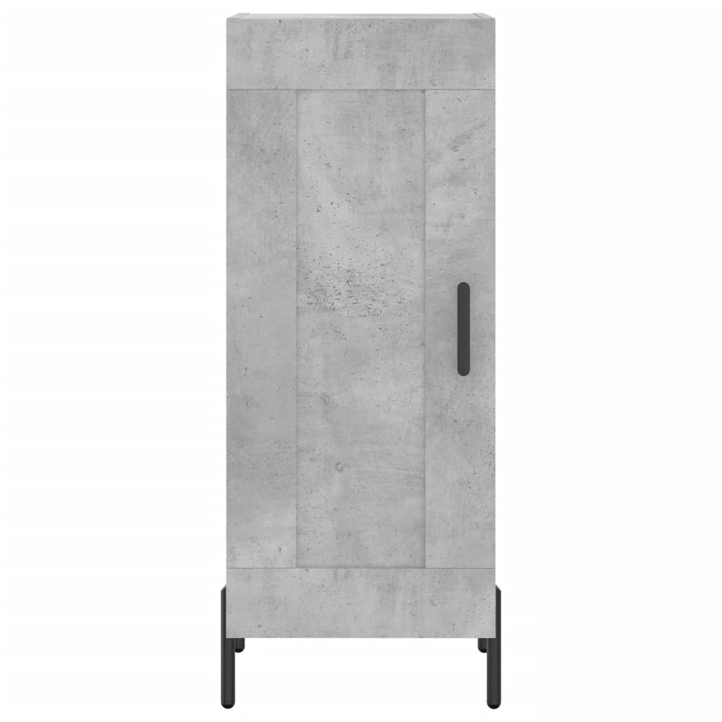 Highboard Concrete Grey 34.5x34x180 cm Engineered Wood