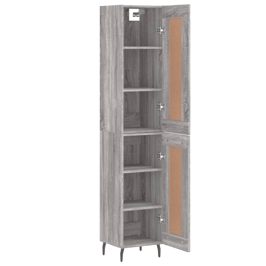 Highboard Grey Sonoma 34.5x34x180 cm Engineered Wood
