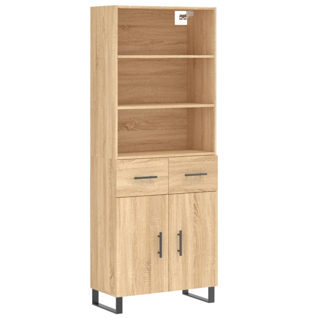 Highboard Sonoma Oak 69.5x34x180 cm Engineered Wood